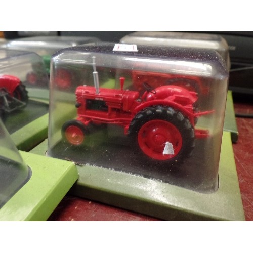 490 - COLLECTION OF 5 BOXED HACHETTE PARTWORKS DIE-CAST TRACTORS.