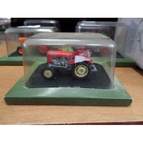 508 - COLLECTION OF 5 BOXED HACHETTE PARTWORKS DIE-CAST TRACTORS.