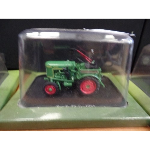 514 - COLLECTION OF 5 BOXED HACHETTE PARTWORKS DIE-CAST TRACTORS.