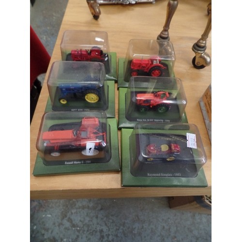 541 - COLLECTION OF 6 BOXED HACHETTE PARTWORKS DIE-CAST TRACTORS.