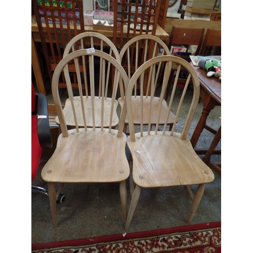 603 - SET OF 4 WINDSOR CHAIRS, POSSIBLY ERCOL, DINING/KITCHEN CHAIRS.