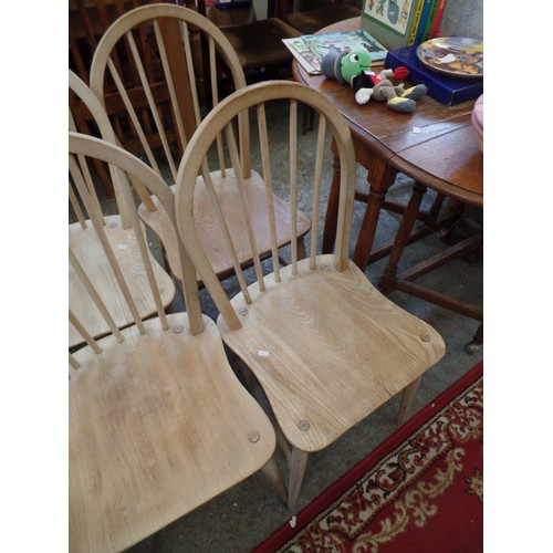 603 - SET OF 4 WINDSOR CHAIRS, POSSIBLY ERCOL, DINING/KITCHEN CHAIRS.