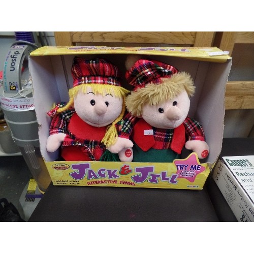 658 - JACK & JILL INTERACTIVE TWINS. BATTERY OPERATED. NEW/BOXED.