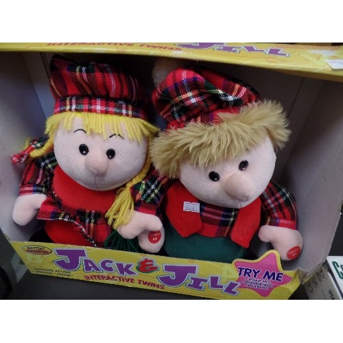 658 - JACK & JILL INTERACTIVE TWINS. BATTERY OPERATED. NEW/BOXED.