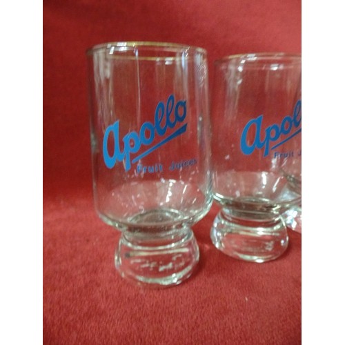 3 - SET OF 6 RETRO APOLLO FRUIT JUICE GLASSES