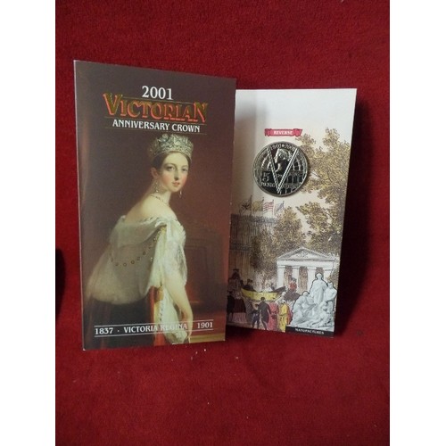 12 - 2001 VICTORIAN ANNIVERSARY CROWN FIVE POUNDS CUPRO NICKEL COIN