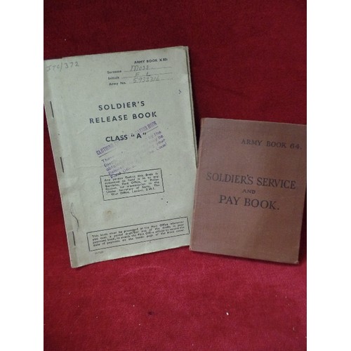 50 - DEFENCE MEDAL IN ORIGINAL BOX AND PAPERWORK FOR F.L MOSS AND A SOLDIERS RELEASE BOOK AND SOLDIERS SE... 