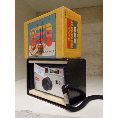 275 - RETRO-VINTAGE KODAK INSTAMATIC 300 CAMERA, WITH ORIGINAL BOX.