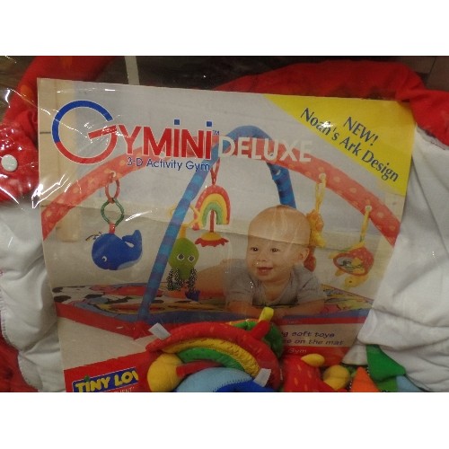 271 - GYMINI DELUXE 3-D BABY ACTIVITY GYM. 0-10MONTHS. APPEARS NEW CONDITION.