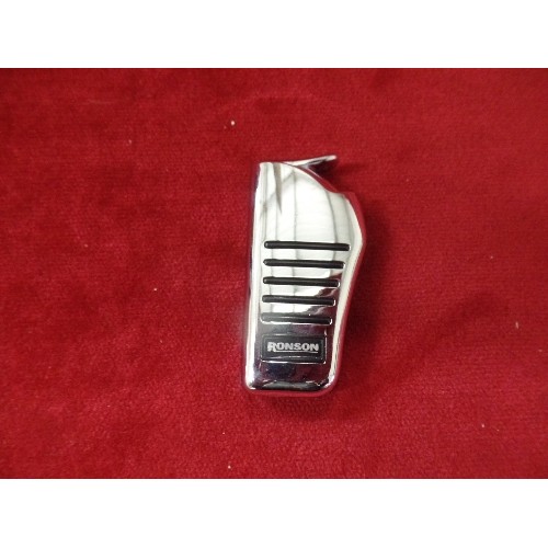 27 - RONSON CLASSICS SILVER METAL LIGHTER IN ORIGINAL BOX