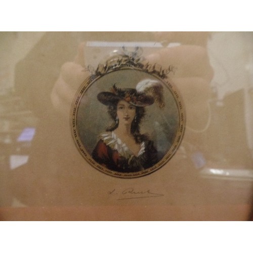 104 - 19TH CENTURY  PORTRAIT OF A LADY 'MADAME LE BLUN' SIGNED. FRAMED/GLAZED.