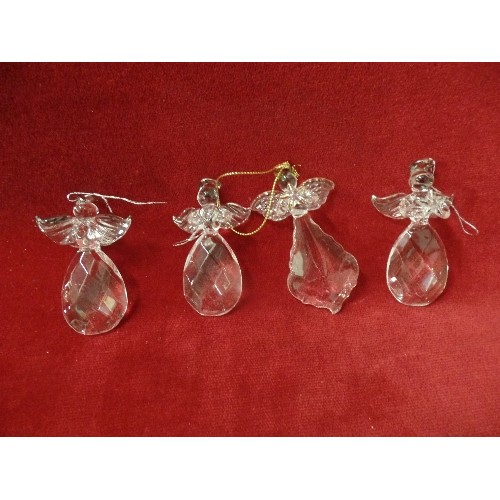 221 - 'CRYSTAL' ANGELS BLESSING BOX, ALSO 4 HANGING 'CRYSTAL' ANGELS [BOXED]