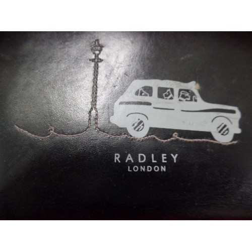 235 - RADLEY PURSE. BLACK CAB DETAIL. ALMOST NEW CONDITION