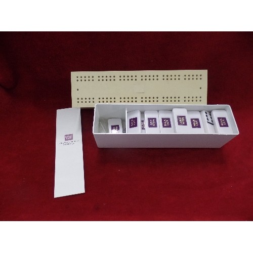 250 - RETRO SILK-CUT KING-SIZE BRANDED DOMINOES & CRIBBAGE SET, WITH INSTRUCTIONS.