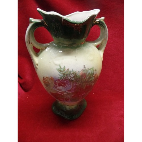 263 - 5 X VINTAGE JUGS/VASES. ALL ARE GREEN.