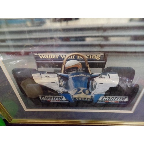 270 - FORMULA 1, GRAND PRIX INTEREST. 3 X FRAMED PHOTOGRAPH ITEMS.