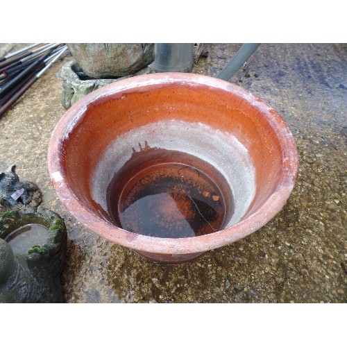 308 - LARGE CONICAL TERRACOTTA PLANTER[NO DRAINAGE HOLE] 48CM DIAM.