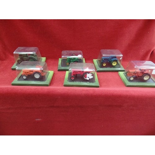 550 - COLLECTION OF 6 BOXED HACHETTE PARTWORKS DIE-CAST TRACTORS.