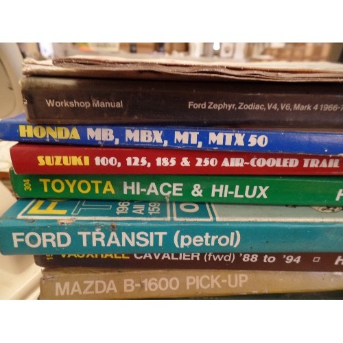 568 - 12 X HAYNES MANUALS. MINI 69-91, FORD TRANSIT ETC.