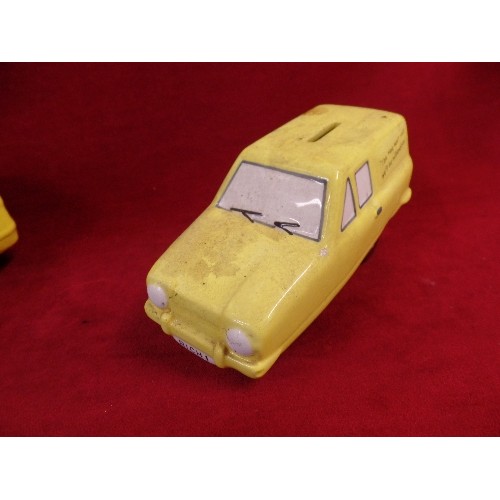 629 - 2 X CERAMIC 'ONLY FOOLS & HORSES' DEL TROTTERS 3 WHEELED VANS.