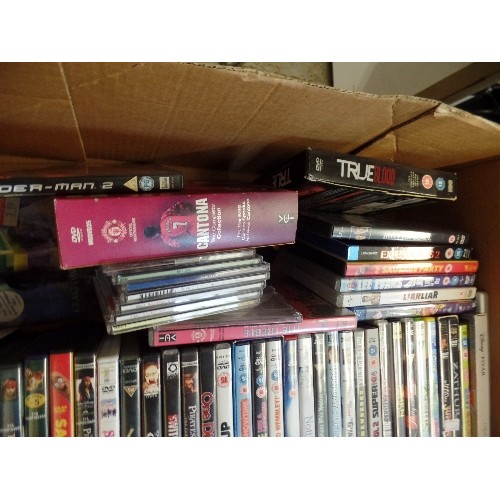 649 - BOX OF DVD'S AND CD'S.