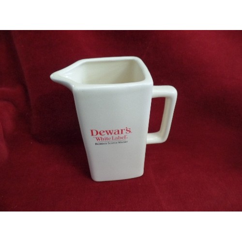 79 - 3 X BRANDED BAR JUGS. INC [WADE/PDM] BALLANTINES & DEWARS WHISKY, & BLACK SHEEP ALE.