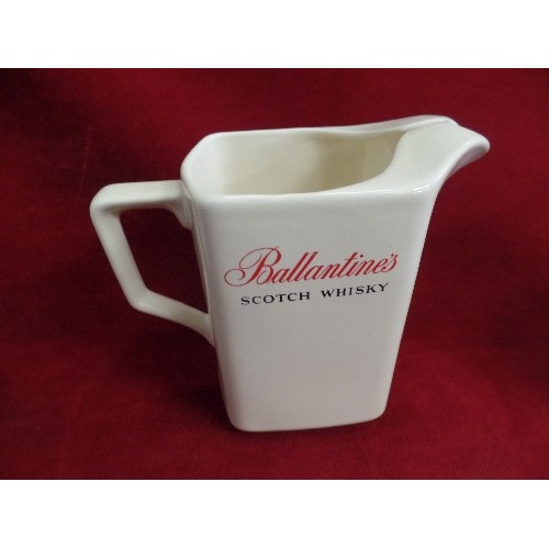 79 - 3 X BRANDED BAR JUGS. INC [WADE/PDM] BALLANTINES & DEWARS WHISKY, & BLACK SHEEP ALE.