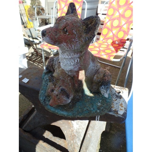 350A - FOX AND CUB GARDEN FIGURE