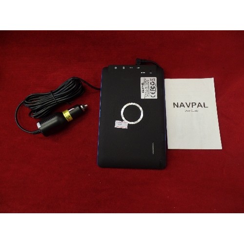 82 - NAVPAL GPS SATNAV. WITH CAR CHARGER AND USER GUIDE.