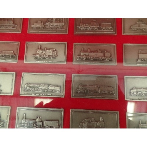106 - GREAT BRITISH LOCOMOTIVES. COLLECTION OF 50 COMMEMORATIVE INGOTS. MINTED IN SOLID STER;ING SILVER, &... 