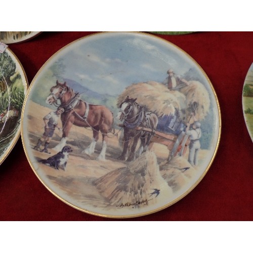 125 - SHIRE/HEAVY HORSE COLLECTORS PLATES BY HERITAGE REGENCY ENGLISH COLLECTION, INC THE HARVEST, THE BAR... 