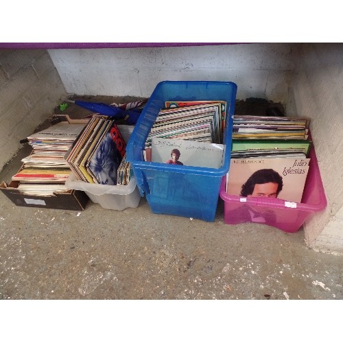 168 - 4 LARGE CRATES OF LP RECORDS, INC JOHNNY MATHIS, JULIO IGLESIAS, ROGER WHITTAKER ETC. ALSO CLASSICAL... 