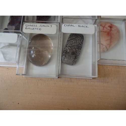 249 - GEMSTONES. INC CORAL, AGATE, SUGILITE, AGATE BOTSWANA, QUARTZ-SEAL OF SOLOMON ETC