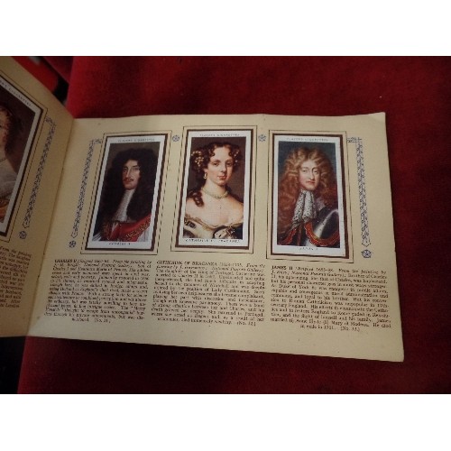 kings and queens of england cigarette cards VINTAGE JOHN PLAYER KINGS & QUEENS OF ENGLAND CIGARETTE CARDS IN ALBUM,  SOUVENIR 'ROMA ARTISTICA' PH