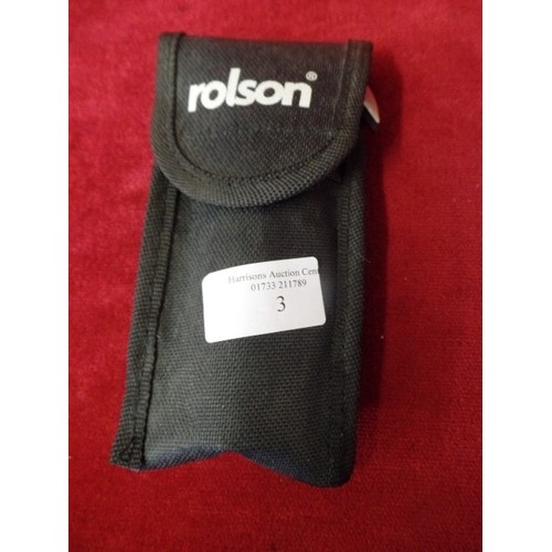 3 - ROLSON ROLSON 9-IN-1 FOLD UP MULTI POCKET TOOL IN DISPLAY BAG, STAINLESS STEEL
