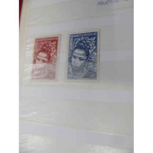 252 - 4 X LARGE STAMP STOCK BOOKS. CONTAINING LARGE QUANTITY OF STAMPS.