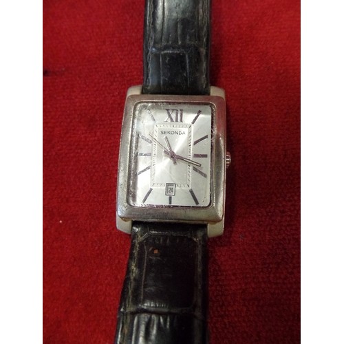 25 - VINTAGE SEKONDA GENTS WRIST WATCH WITH DATE WORKING