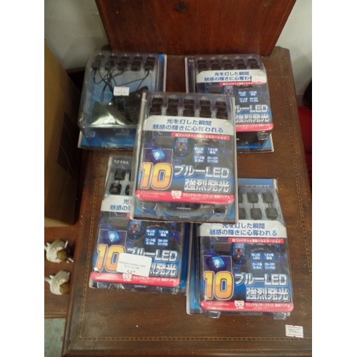 547 - 5 NEW SEIWA INCENT BLUE LED LIGHTS