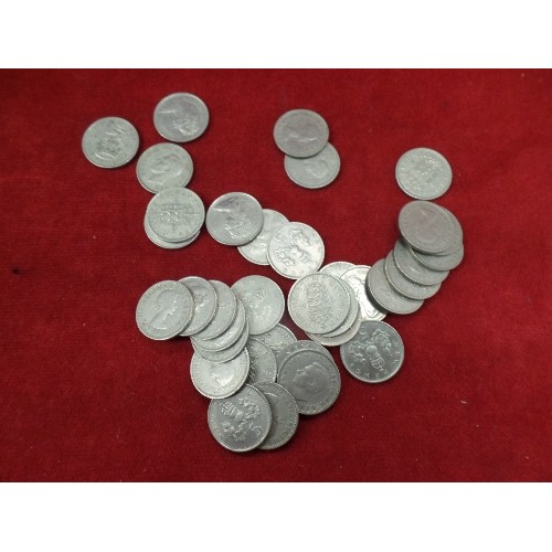 42 - BAG OF SHILLINGS AND 5PS