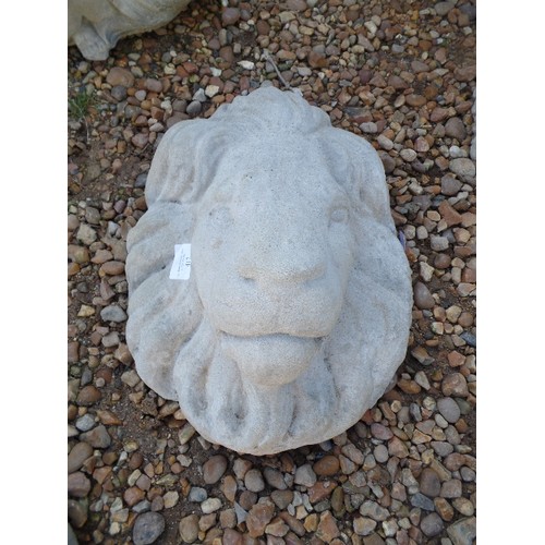 417 - LION MASK, GARDEN WALL PLAQUE.