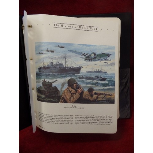 93 - ALBUM OF FIRST DAY COVER COINS. 'THE HISTORY OF WORLD WAR II'