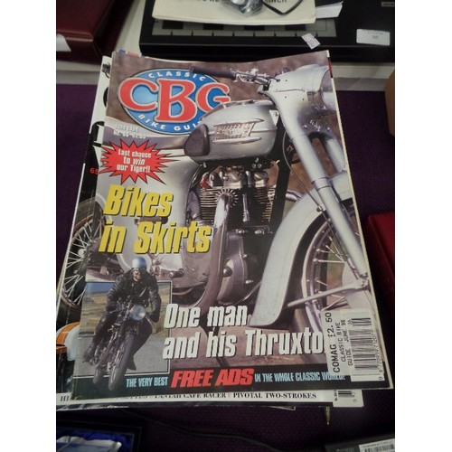 97 - STACK OF APPROX 32 X VINTAGE CBG CLASSIC BIKE GUIDE MAGAZINES. MAINLY 1990'S.