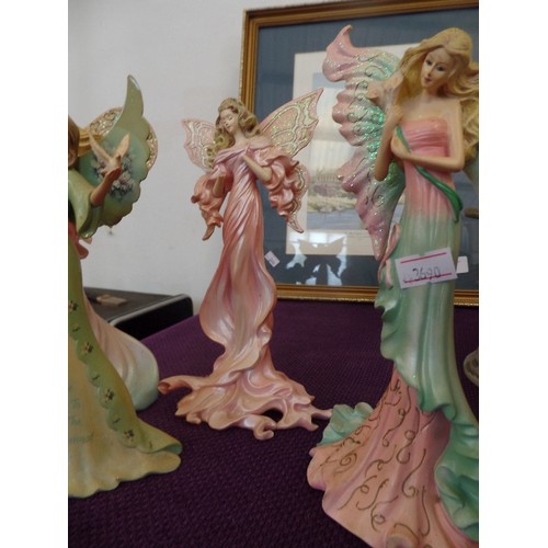 119 - 5 X COLLECTABLE LIMITED EDITION FAIRY FIGURES. FROM  'BUTTERFLY WISHES FAIRY COLLECTION' AND LENA LI... 