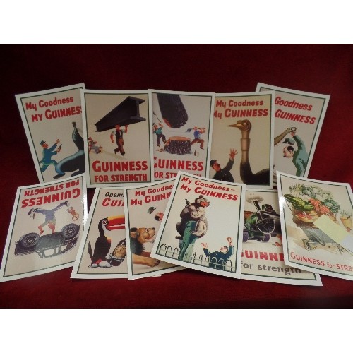 75 - GUINNESS 'SERIES FOR STRENGTH' POSTCARDS. AS NEW CONDITION. MINIMUM OF 10.