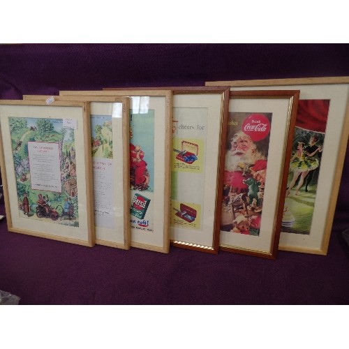 126 - ADVERTISING POSTERS. FRAMED/GLAZED. INC GUINNESS, COCA-COLA, PERCIL, GILLETTE ETC.