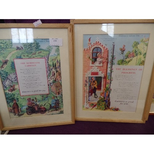 126 - ADVERTISING POSTERS. FRAMED/GLAZED. INC GUINNESS, COCA-COLA, PERCIL, GILLETTE ETC.