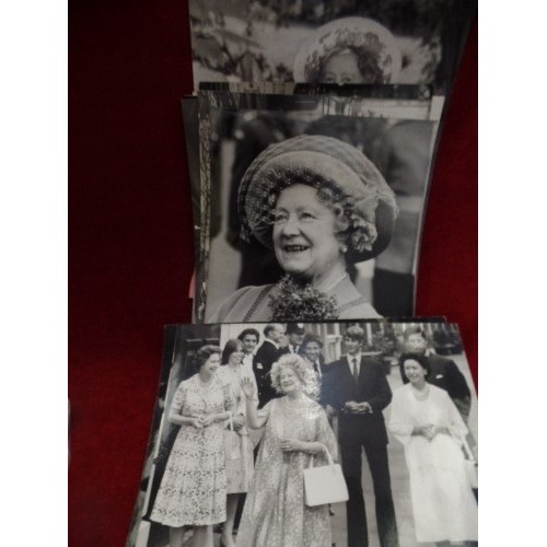 129 - QUANTITY OF OFFICIAL PRESS PHOTOGRAPHS. QUEEN MOTHER. MIXED SIZES.