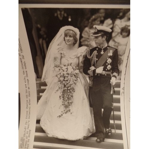 130 - OFFICIAL PRESS PHOTOGRAPHS. CHARLES AND DIANA WEDDING. MOSTLY BLACK AND WHITE. TOGETHER WITH PRINCES... 