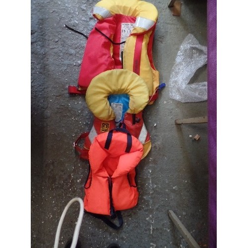 176 - CREWSAVER LIFE JACKET, A CREWSAVER SEA-TODDLER LIFEJACKET, AND A TYPHOON LIFEJACKET.