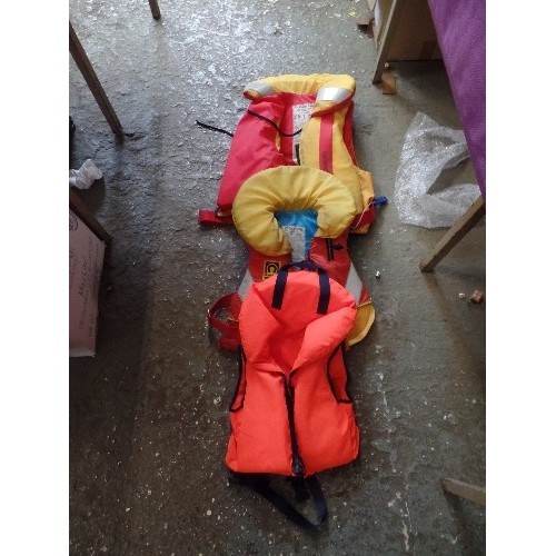 176 - CREWSAVER LIFE JACKET, A CREWSAVER SEA-TODDLER LIFEJACKET, AND A TYPHOON LIFEJACKET.